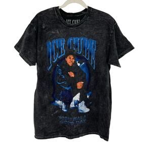 Officially Licensed Ice Cube Today Was A Good Day T-Shirt Black Acid Wash Large